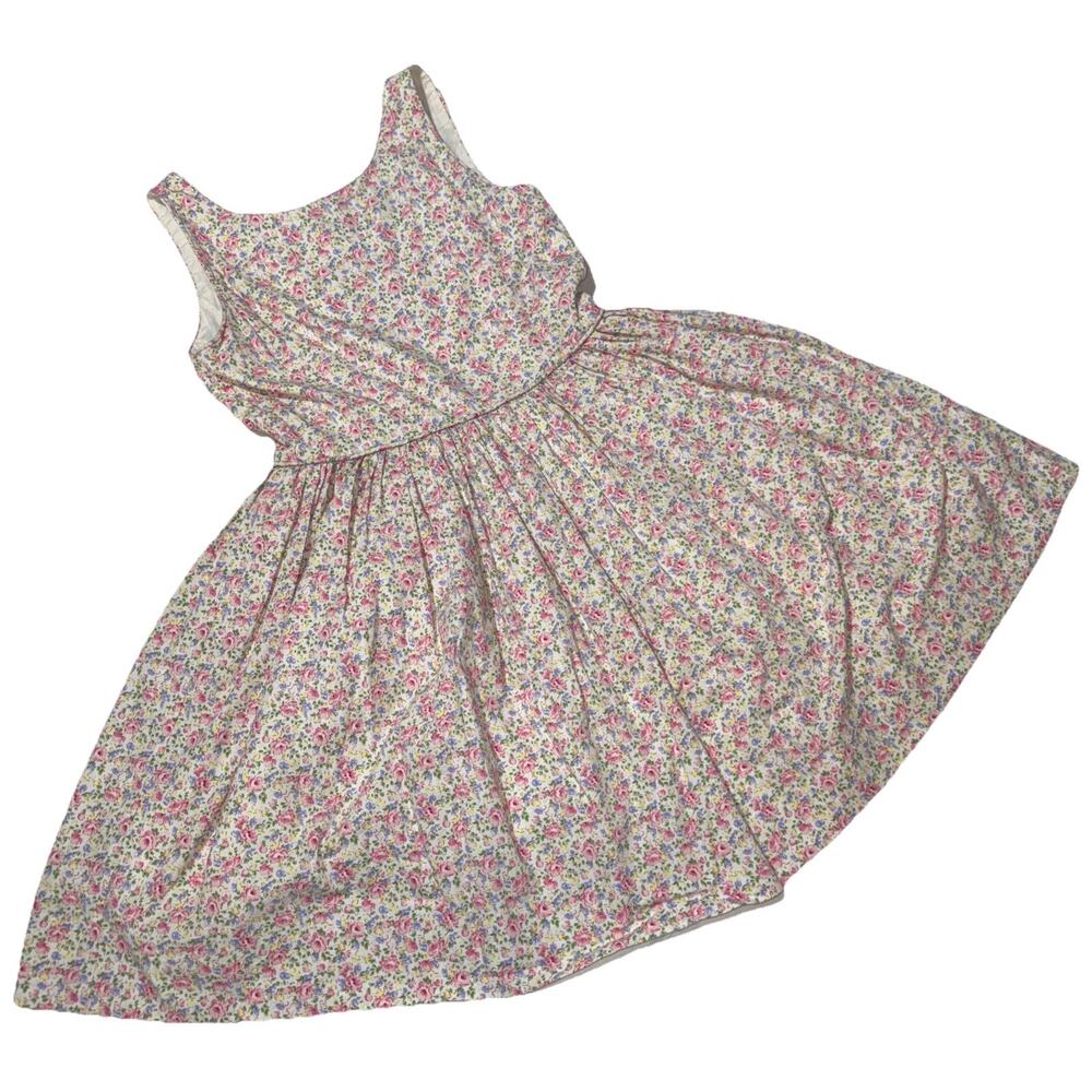 Polo Ralph Lauren Girl’s Floral Cotton Poplin Dress Size 10 Spring Easter Sum